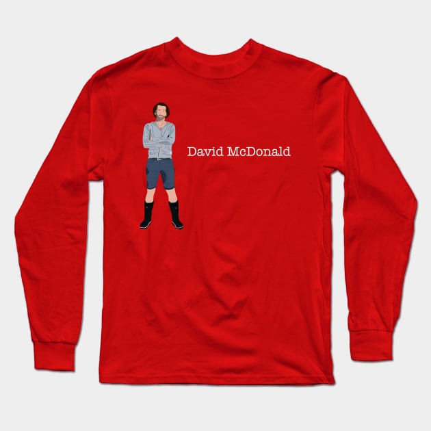 Staged David Tennant Long Sleeve T-Shirt by Bookishandgeeky